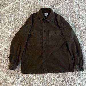 Green Corduroy Button Up
